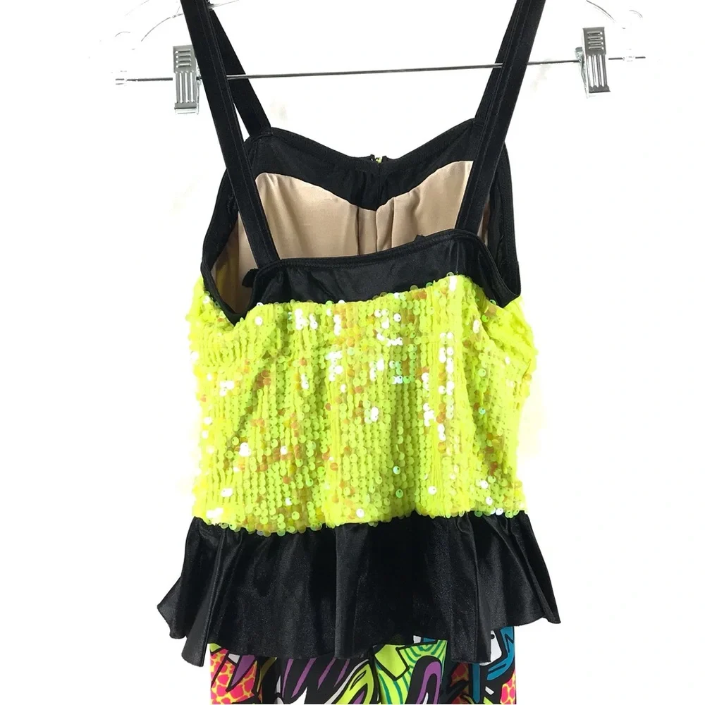 Weissman’s 2-piece Dance Costume in Neon Colors Child Large